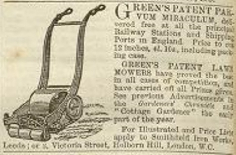 Greens Advertisement in The Gardeners Chronicle - 13th October 1860