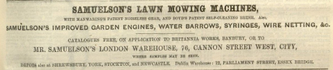  Greens advertisement in The Gardeners Chronicle - 26th July 1862