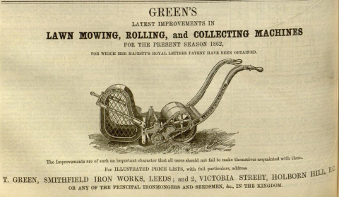  Greens Advertisement in The Gardeners Chronicle - 8th March 1862