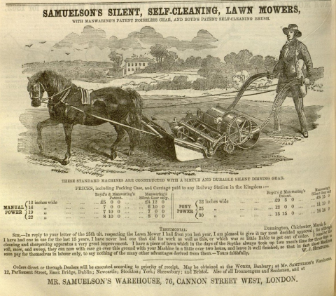  Samuelson & Co. Advertisement in The Gardeners Chronicle -  12th April 1862