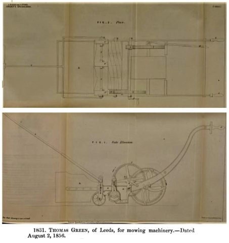 Thomas Greens  Patent No. 1831   of 2nd August 1856