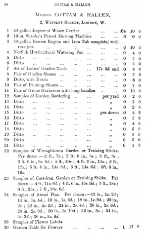 Samuelson & Co. - Horticultural Society Of London - Catalogue Of Manufactured Articles - Exhibited 3rd - 4th June 1857