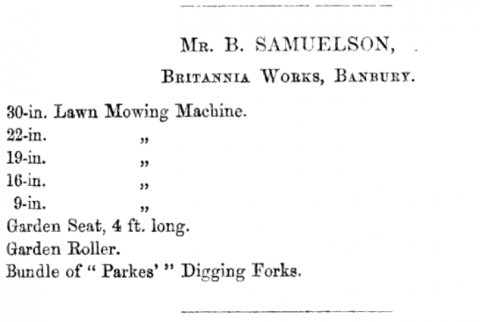 Samuelson & Co. - Horticultural Society Of London - Catalogue Of Manufactured Articles - Exhibited 3rd - 4th June 1857