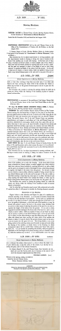 AD 1856  Patent No. 1831 -Letters Patent to Thomas Green of Leeds, Mowing Machines - Patent Sealed 9th December 1856