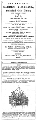 1856-06-01   Shanks Advertisement- The National Garden Almanac - 1856