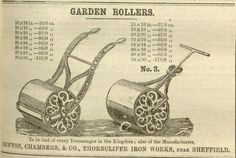1860-02-22  Newton Chambers Garden Rollers