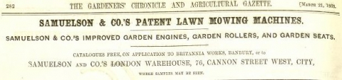 1863-03-21  Samuelson & Co. advertisement - 21st March 1863