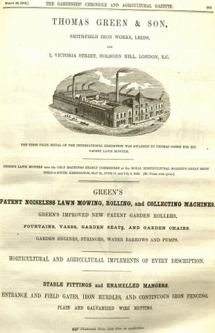 1863-03-29 Greens advertisement - 29th March 1863