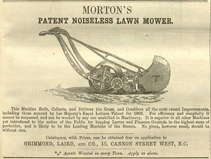1863-03-07   Morton's Patent Mower by Grimmond & Laird of Arbroath
