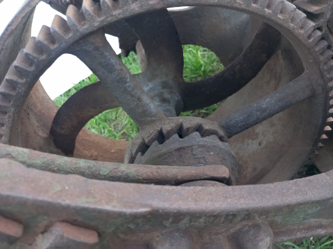 James Ferrabee & Co. Phoenix Ironworks - With Registered  No. 3074 Improvements - 12"   SERIAL No. 7638    Rear clutch / freewheel mechanism  -  Malvern Autumn Garden Show - 28th September 2025