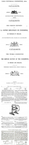 May to November  1855 The Paris Universal Exhibition - Shanks Lawnmowers  shown by William Dray.