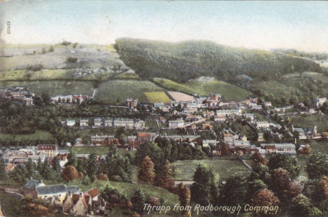 Old Postcard of The Frome Valley, showing Thrupp and The Pheonix Ironworks.  Circa 1900