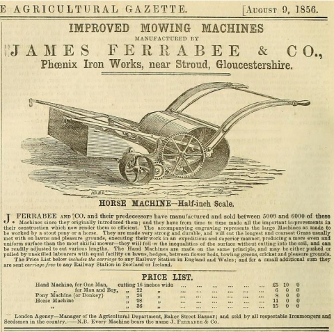 1856-08-09   Ferrabee advertisement - 9th August 1856