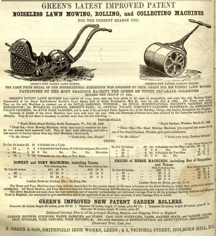 1863-04-04  Greens advertisement - 4th April 1863