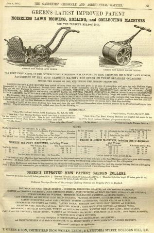 1863-07-04  Greens advertisement - 4th July 1863