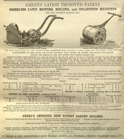 1863-05-09   Greens advertisement - 9th May 1863