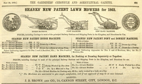 1863-05-23  Shanks advertisement - 23rd May 1863