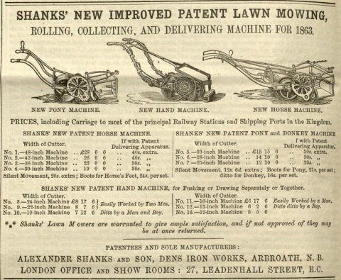 1863-09-05   Shanks advertisement - 5th September 1863