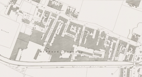 1888  Survey of Bedford Foundry, Chapel Lane, Leigh, Lanacashire of Picksley Sims
