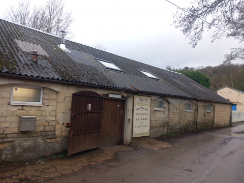 Surviving ground floor storey of Brimscombe Lower Mill 