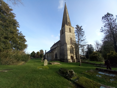 Bisley Church tower