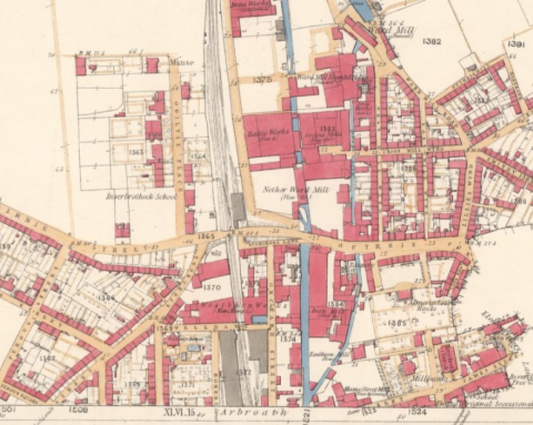 Oglive Place and Dens Ironworks and Arbroath 1859