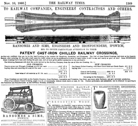Ransomes and Sims advertisement.