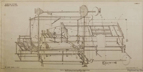 1887-04-12   English Patent - John Harmar of Sheffield  No. 1595 - Raising Shag and Cropping Woollen Cloths