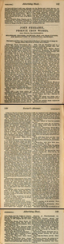 1844 - Farmers Almanac - John Ferrabee advertisement.