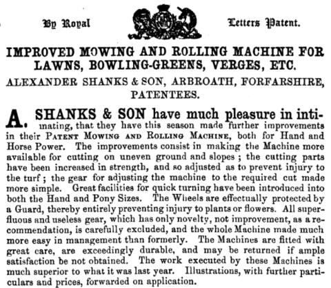 1858- The Gardeners Library Of Fruits - Shanks advertisement.