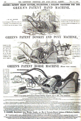 Greens advertisement.