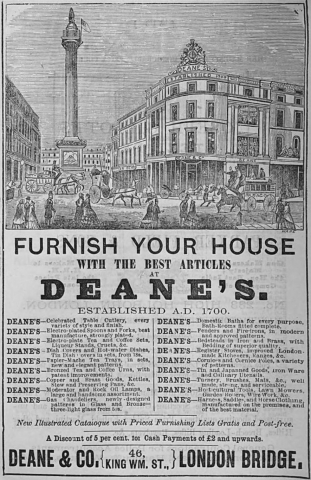 1847 Websters Royal Red Book - Deane & Co. advertisement.