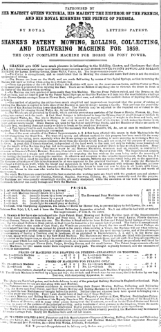 Shanks advertisement.