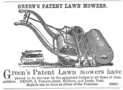 1859-05-13  The Engineer - Greens advertisement.
