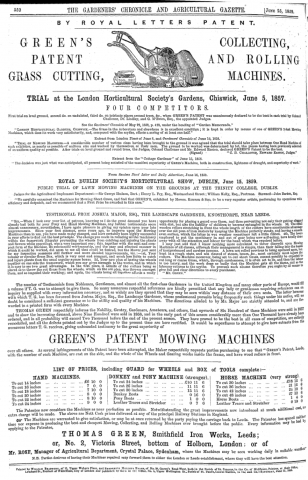 1859-06-25 - Greens advertisement