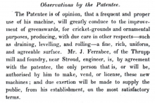 1830 - Observations of the patentee