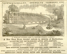 1853-05-07  - Cottam and Hallen - Retailers advertisement  -  Gardeners Chronicle and Agricultural Gazette