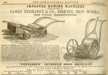 1857-04-25   25th of April -  James Ferrabee Advertisement  - The Gardeners Chronicle and Agricultural Gazette