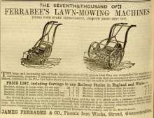 1858-04-03   -   3rd April 1858   James Ferrabee Advertisement in The Gardeners Chronicle and Agricultural Gazette