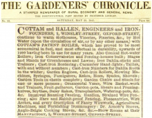 1841-05-29  Cottam & Hallen (retailer) advertisement - 29th May 1841