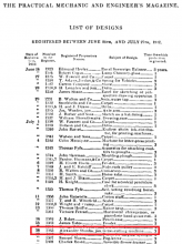 Alexander Shanks, Junior,   Patent No. 1365  Applied for 18th July 1842