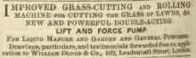  Deane's (retailer at this time for Ferrabee)  advertisement in The Gardeners Chronicle - 7th May  1853