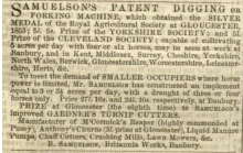 Samuelson & Co. advertisement in The Agricultural Gazette - 1st October 1853