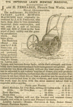 James & Henry Ferrabee advertisement in The Gardeners Chronicle - 13th May 1854