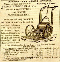 James Ferrabee advertisement in The Gardeners Chronicle - 22nd March 1856