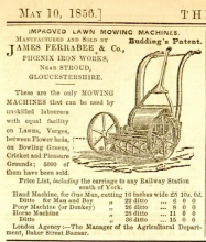  James Ferrabee advertisement in The Gardeners Chronicle - 10th May 1856