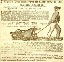 T. Green advertisement - 5th July 1856