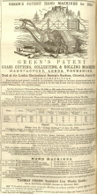 1859-3-5   Greens, Ferrabee, Shanks & Deane Mowers compaired in Green's 5th March 1859 advertisement in the Gardeners Chronicle