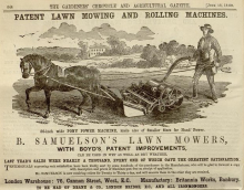 Samuelson & Co. Advertisement in the Gardeners Chronicle  16th June 1860