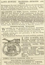 Advertisements in The Gardeners Chronicle  8th September 1860